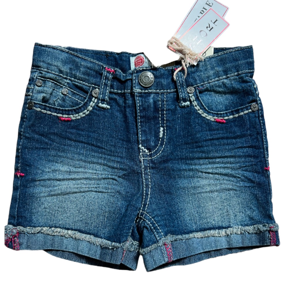 YASO Girls Distressed Denim Shorts NWT Size 4T.